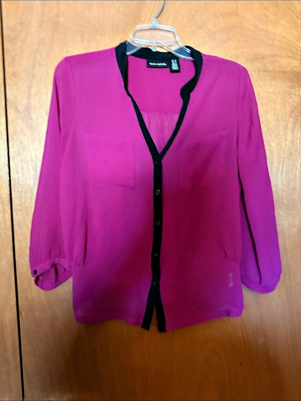 DKNY Pink Polyester Blouse